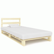 VidaXL Cadre de lit de palette sans matelas bois massif pin 100x200 cm Modèle Belvelor - 285242