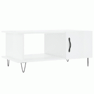 VidaXL Table basse Blanc brillant 90x50x40 cm Bois d'ingénierie Modèle Flex Prime Plus - 829486