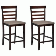 VidaXL Tabourets De Bar Lot De 2 Marron Tissu - 241704 VidaXL Tabourets De Bar Lot De 2 Marron Tissu - 241704