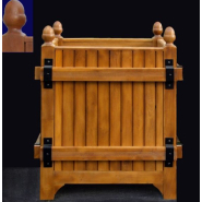 Bac d'orangerie en bois massif, démontable et sur-mesure avec ceintures en bois pour le milieu extérieur - OASIS