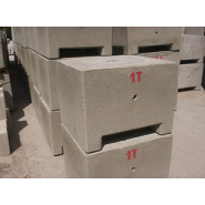 Bloc de béton moulé empilable - Masse 1000kg Lestage - REF2191000