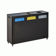 Borne de Tri Trimouv - 60L ou 110L - Acier poudré anti-UV - 4 Roulettes multidirectionnelles Borne de Tri Trimouv - 60L ou 110L - Acier poudré anti-UV - 4 Roulettes multidirectionnelles