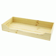 Cagette pin naturel ouverture sur l'avant 60x30x9cm - par 6