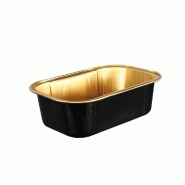 Contenant aluminium or/noir 168ml 10,8x7,2x3,3cm - par 100