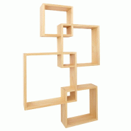 Décoshop26 - Étagère murale moderne en forme de cubes design contemporain 91 x 59 x 10 cm en bois clair 04_0009074 - Bois massif 3000267302609 Décoshop26 - Étagère murale moderne en forme de cubes design contemporain 91 x 59 x 10 cm en bois clair 04_0009074 - Bois massif 3000267302609