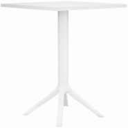 Décoshop26 - Table d'appoint pour intérieur ou extérieur 60x60 cm en plastique blanc 10_0009140 - blanc 3000267033121