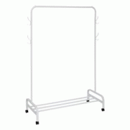 FIVE Penderie Portant à vêtements en métal Blanc avec patères H 160 cm - 3560232849183 FIVE Penderie Portant à vêtements en métal Blanc avec patères H 160 cm - 3560232849183