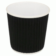 Gobelet boissons chaudes double paroi carton ondulé 12cl Black Edition par 1000