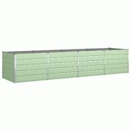 Helloshop26 - Jardinière moderne en acier galvanisé 195 x 100 x 45 cm pour un jardin esthétique et fonctionnel en acier vert pastel 02_0059291 - ve