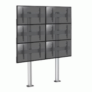 KIMEX Support sur pieds mur d'images pour 6 écrans TV 45''-55'' - A visser - gris 3700685417175 KIMEX Support sur pieds mur d'images pour 6 écrans TV 45''-55'' - A visser - gris 3700685417175