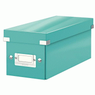 LEITZ Lot de 6 Boîte de rangement Click & Store Wow, format CD, coloris menthe glacée - vert 60410051