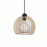 Nordlux Suspension CHINO 25 Bois Nature (marron), H.23 - IP20 - E27 / Intérieur - marron Bois massif 5701581346284