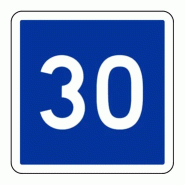 Panneau C4a - Vitesse conseillée