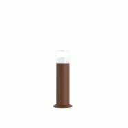 Projecteur LED extérieur Tura 12W 3000K, finition Corten texturée - Spot cylindrique IP65 IK06 pour jardins - Beneito & Faure - marron 8436590204153