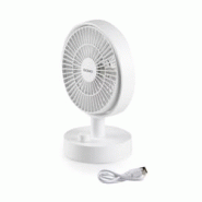 Ventilateur De Table - Domo - Li-ion Batt. 5v - Rechargeable Usb - Diametre 15 Cm - 10 Vitesses - 5411397173164 Ventilateur De Table - Domo - Li-ion Batt. 5v - Rechargeable Usb - Diametre 15 Cm - 10 Vitesses - 5411397173164