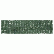 VidaXL Écran de balcon avec feuilles vert foncé 400x100 cm Modèle Ombre Lambda Prime - 315488
