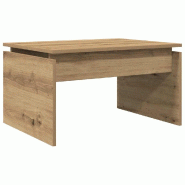 VidaXL Table basse chêne artisanal 68x50x38 cm bois d'ingénierie Modèle Étoile Pro - 856629