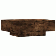VidaXL Table basse Chêne fumé 90x60x31 cm Bois d'ingénierie Modèle Polaris Ovale - 815195XL