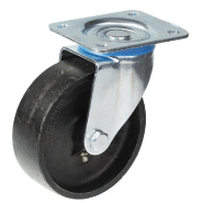 Roulette pivotante de 150 mm avec roue en fonte grise Roulette pivotante de 150 mm avec roue en fonte grise