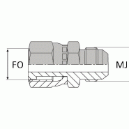 Adaptateur droit femelle tournant ORFS 9/16 x mâle JIC 7/16 - OFMJ000404