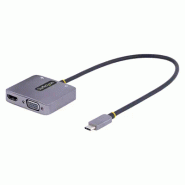 Adaptateur USB C vers HDMI VGA avec Sortie Audio 3,5 - Adaptateur Multiport USB C - Adaptateur USB T