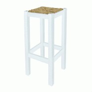 Aranaz MUEBLEAR - Tabouret rustique haut blanc - blanc 38273