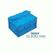 Bac pliable plein avec couvercle intégré bac147bp4322000 Bac pliable plein avec couvercle intégré bac147bp4322000