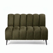 Banquette de restaurant professionnelle CHR Cocoon velours vert forest, 180 cm  France Mobilier CHR - vert 3760326528769
