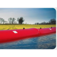 Barrière anti-inondation en polyester avec poche étanche souple longitudinale pour la rétention d' eau, la création retenue d'eau temporaire - PREMIUM