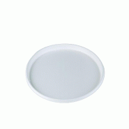 Betik Ecoline – 200 unités – Assiette pizza bagasse blanc –  Ø 32 cm - blanc Bagasse 1011252