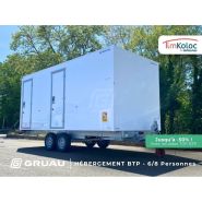 Roulotte de chantier équipée de vestiaires pour 6 personnes