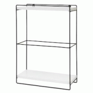 Décoshop26 - Étagère murale suspendue de cuisine design industriel 2 étagères 50x35x17 cm en bois blanc et métal 04_0008668 - blanc 3000262668519 Décoshop26 - Étagère murale suspendue de cuisine design industriel 2 étagères 50x35x17 cm en bois blanc et métal 04_0008668 - blanc 3000262668519