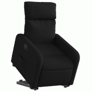 Fauteuil inclinable noir tissu Modèle Hervellaix - 8721012219304