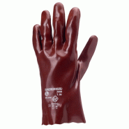 Gants EUROCHEM 3510, coton, enduit PVC rouge, Longueur 27cm - COVERGUARD | MO3510_0