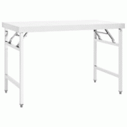 Helloshop26 - Table de travail professionnelle pliable de cuisine 120 x 60 x 80 cm acier inoxydable 02_0045426 - 3000220676945 Helloshop26 - Table de travail professionnelle pliable de cuisine 120 x 60 x 80 cm acier inoxydable 02_0045426 - 3000220676945