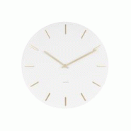 Horloge en métal Charme 45 cm Blanc Karlsson - blanc inox 8714302641978 Horloge en métal Charme 45 cm Blanc Karlsson - blanc inox 8714302641978