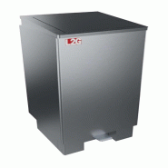 ITALCONCEPT L2G Poubelle Inox Ouverture Frontale, 1 Porte Battante, 950 x 500 x 500mm - 3616350165633