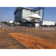 Location de plaques de roulage  pour chemins d'accès et plateformes temporaires - ACIER