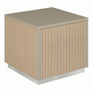 Podium 1 porte push-pull Vertigo T01 MDF naturel et taupe 45x45x40cm