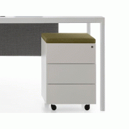 Caisson mobile métallique 3 tiroirs Sui - Inclass - avec serrure et système anti-basculement Caisson mobile métallique 3 tiroirs Sui - Inclass - avec serrure et système anti-basculement