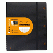 RHODIA Lot de 6 Exabook Active A4+, 160p./80 feuilles microperforées 80 g/m² reliure intégrale, perf. 4 trous, Séyès + cadre - 3037921321515
