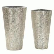 Set de 2 pots de fleur en métal argenté Argelux Mauro Ferretti - argenté métal 0421300000 Set de 2 pots de fleur en métal argenté Argelux Mauro Ferretti - argenté métal 0421300000
