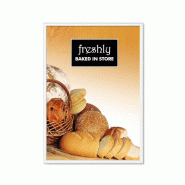 SHOWDOWN Displays Exposiciónate Cadre Clic-Clac Standard 70 x 100 cm Coins En Onglet 25 mm Blanc KR70x100G25C9003 - blanc aluminium KR70x100G25C9003