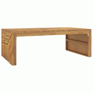 VidaXL Table basse 110x60x38 cm bois de teck solide Modèle Élancé Plus - 4009315