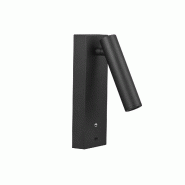 Applique Murale Led Pure Wall 4W, 30°, 2700K, 3 Intensités, Noir Mat, Réglable, Avec Port De Chargement Usb-C Par Beneito & Faure, Design Moderne.