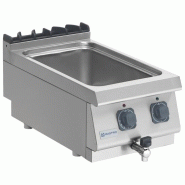 Bain-marie électrique de table en inox gn 1/2 et gn 1/3 h=150 mm - PMS74BMET