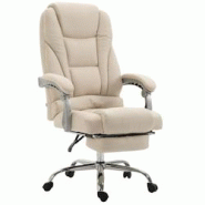 CLP Fauteuil de bureau Pacific en tissu Crème - beige textile 192452004 CLP Fauteuil de bureau Pacific en tissu Crème - beige textile 192452004
