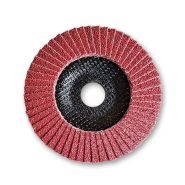 Disque à lamelles céramique rouge acier/inox Ø125 - grain 40