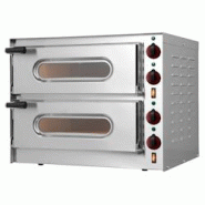 EURAST - Four à pizza électrique à 2 chambres pour 1 + 1 pizzas ø 360 - 550x430x435 mm - 3200 W 230/1V - 51G20012 - gris inox 51G20012 EURAST - Four à pizza électrique à 2 chambres pour 1 + 1 pizzas ø 360 - 550x430x435 mm - 3200 W 230/1V - 51G20012 - gris inox 51G20012