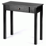 Helloshop26 - Table console multifonctionnelle 71 x 30 x 71 cm avec tiroir pratique et design rétro en MDF noir 20_0013825 - 3000227952776
